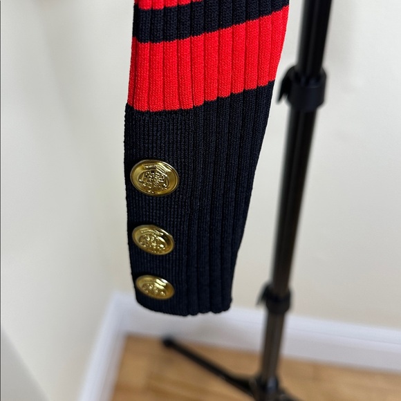 Zara Bold Black and Red Striped Top - Picture 4 of 5